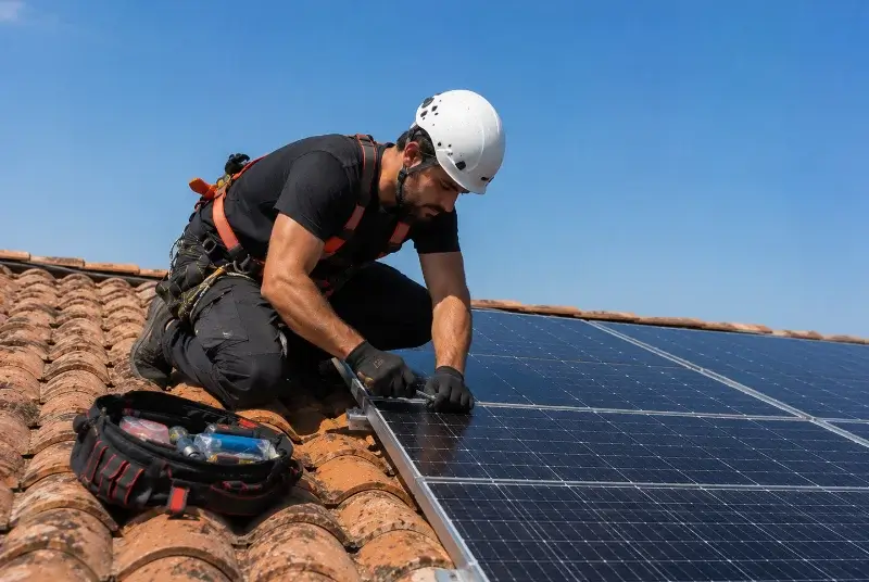 Maintenance et monitoring de panneaux solaires à Boussais